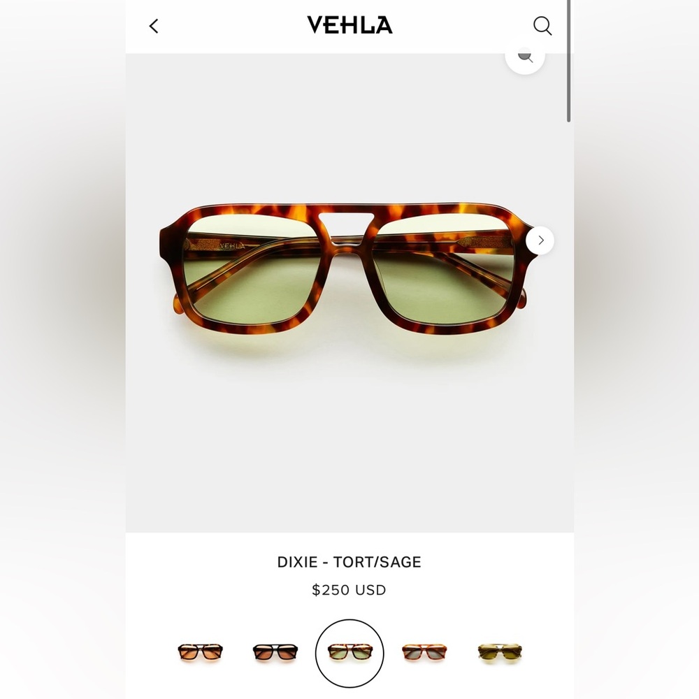 VEHLA Dixie Sunglasses - Tort/Sage (VS285)
